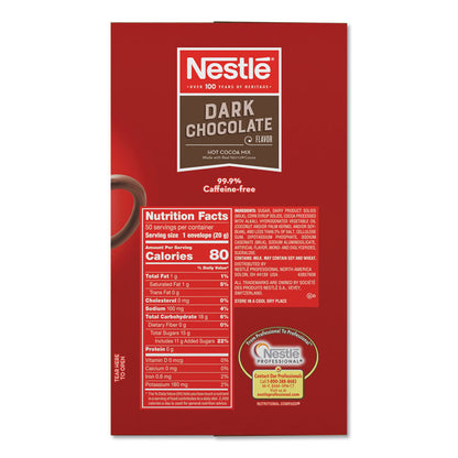 Hot Cocoa Mix, Dark Chocolate, 0.71 oz, 50/Box