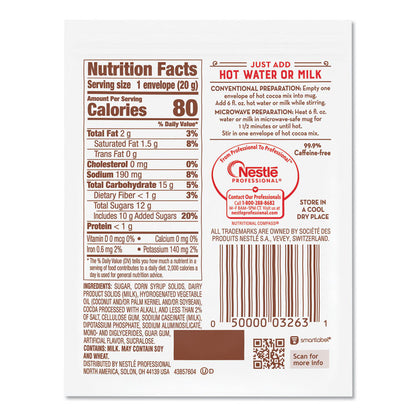 Hot Cocoa Mix, Rich Chocolate, 0.71 oz Packets, 50/Box