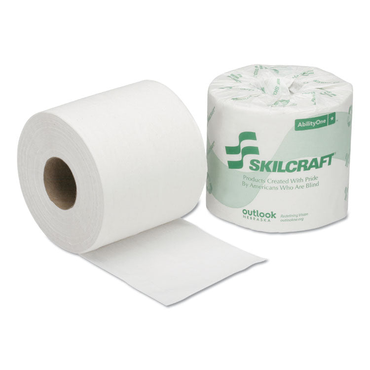 8540005303770, SKILCRAFT Toilet Tissue, Septic Safe, 1-Ply, White, 1,200 Sheets/Roll, 80 Rolls/Box