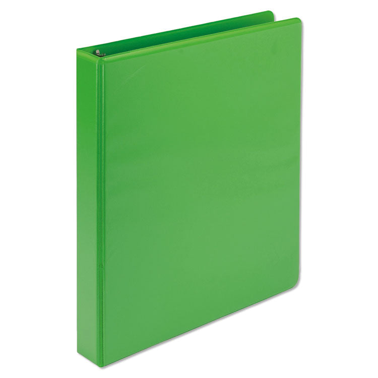 Earth's Choice Plant-Based Durable Fashion View Binder, 3 Rings, 1" Capacity, 11 x 8.5, Lime, 2/Pack