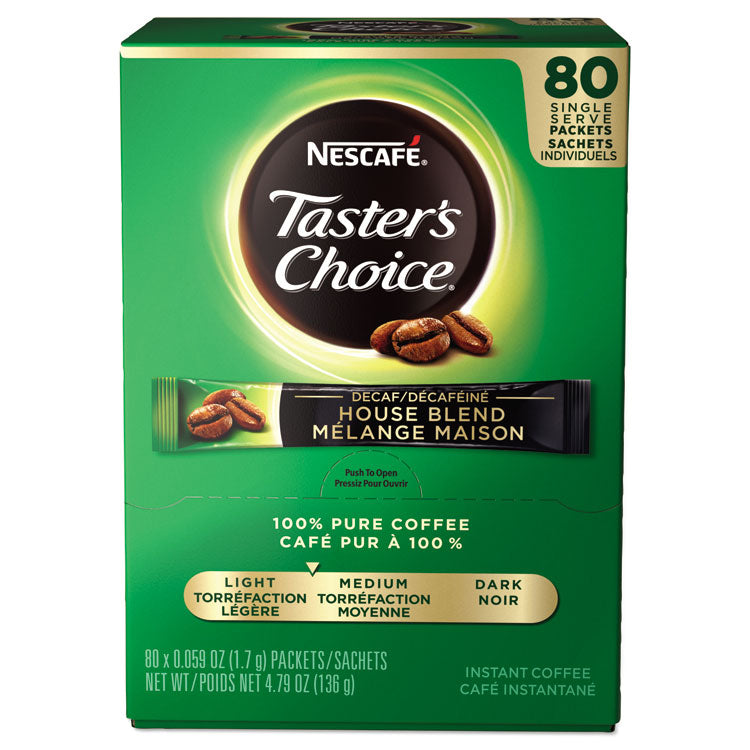 Taster's Choice Stick Pack, Decaf, 0.06 oz, 80/Box