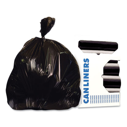 Linear Low-Density Can Liners, 30 gal, 0.65 mil, 30" x 36", Black, 250/Carton