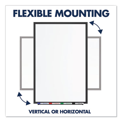 Classic Series Total Erase Dry Erase Boards, 60" x 36", White Surface, Black Aluminum Frame