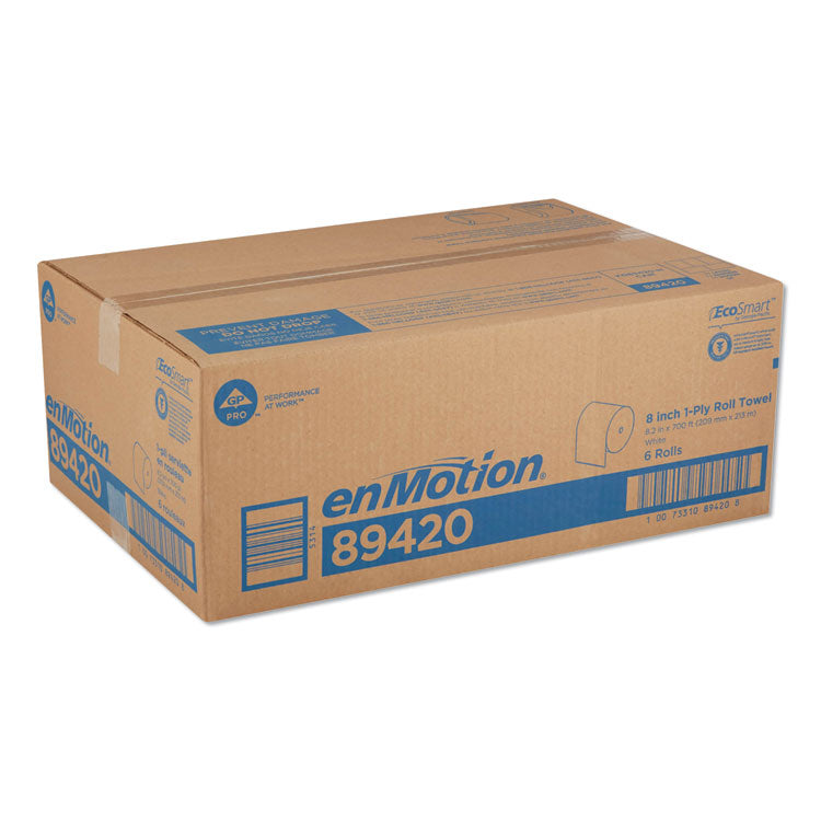 enMotion Paper Towels, 1-Ply, 8.25" x 700 ft, White, 6 Rolls/Carton