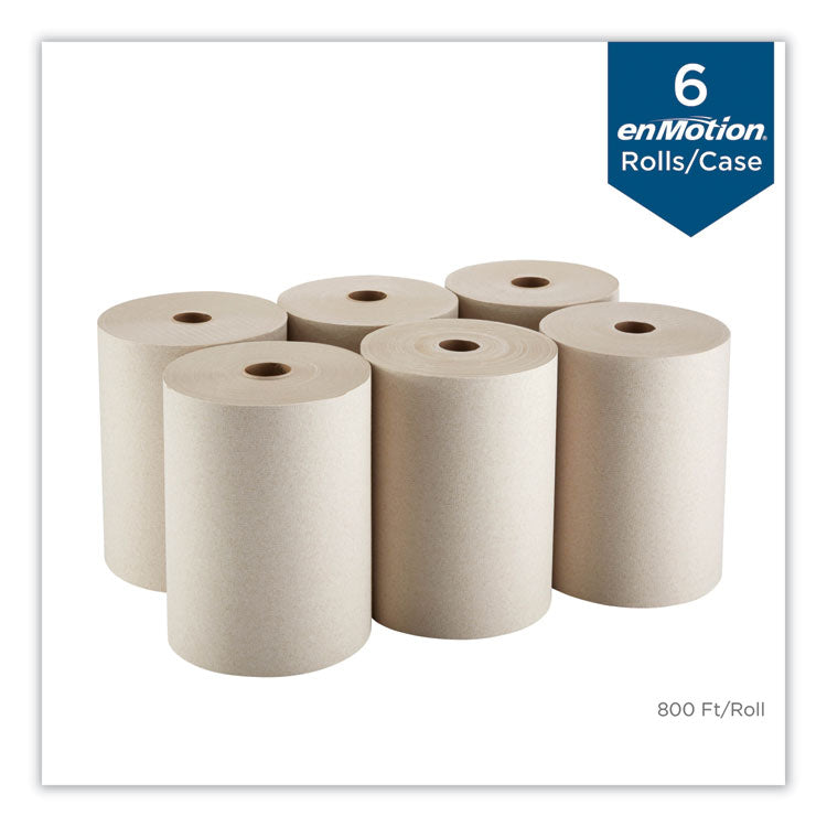 enMotion High Capacity Roll Towel, 10" x 800 ft, Brown, 6 Rolls/Carton