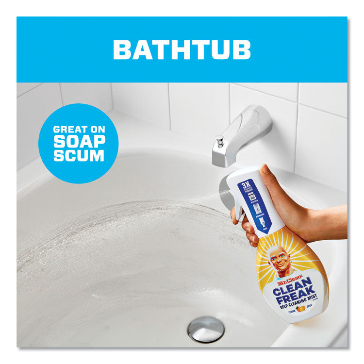Clean Freak Deep Cleaning Mist Multi-Surface Spray, Lemon Scent, 16 oz Spray Bottle, 6/Carton