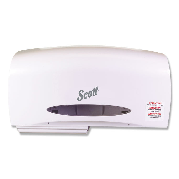 Essential Coreless Twin Jumbo Roll Tissue Dispenser, 20 x 6 x 11, White