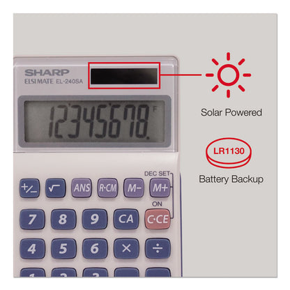EL240SB Handheld Business Calculator, 8-Digit LCD
