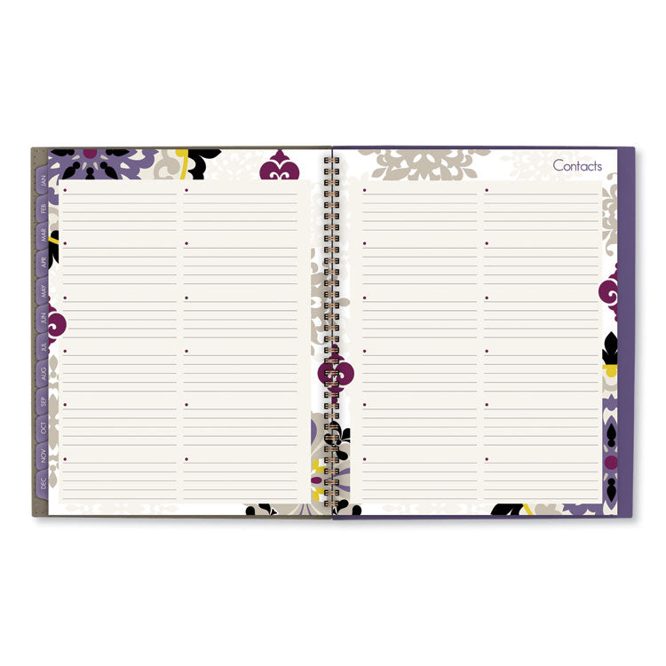 Vienna Weekly/Monthly Appointment Book, Geometric Artwork, 11 x 8.5, Purple/Tan Cover, 12-Month (Jan to Dec): 2026