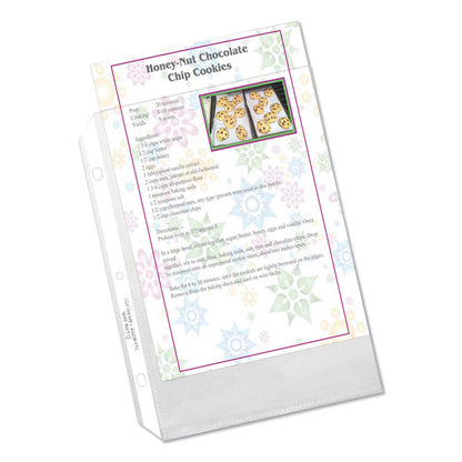 Polypropylene Sheet Protectors, Heavy-Duty, Side: 3-Hole Punched, Top Load 5.5 x 8.5 Insert, Clear Front, 50/Box