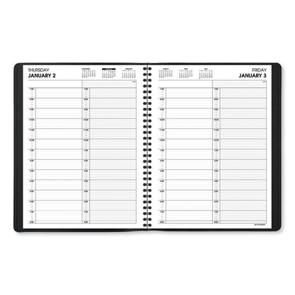 Two-Person Group Daily Appointment Book, 11 x 8, Black Cover, 12-Month (Jan to Dec): 2026