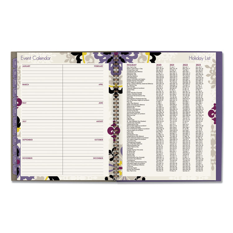 Vienna Weekly/Monthly Appointment Book, Geometric Artwork, 11 x 8.5, Purple/Tan Cover, 12-Month (Jan to Dec): 2026