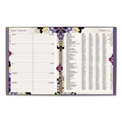 Vienna Weekly/Monthly Appointment Book, Geometric Artwork, 11 x 8.5, Purple/Tan Cover, 12-Month (Jan to Dec): 2026