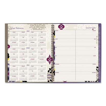 Vienna Weekly/Monthly Appointment Book, Geometric Artwork, 11 x 8.5, Purple/Tan Cover, 12-Month (Jan to Dec): 2026