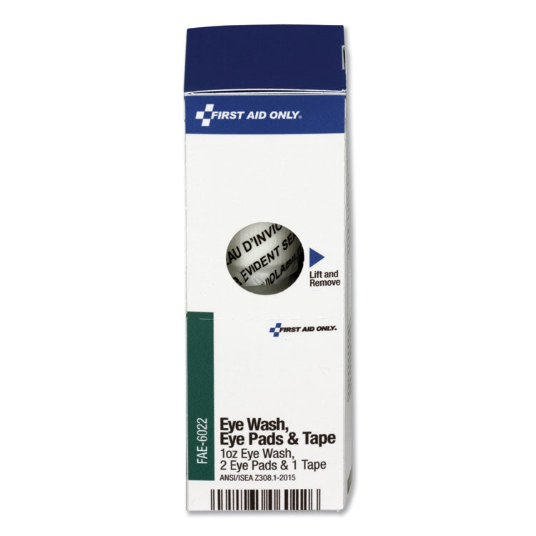 SmartCompliance Eyewash with Eyepads and Adhesive Tape Refill, 4 Pieces