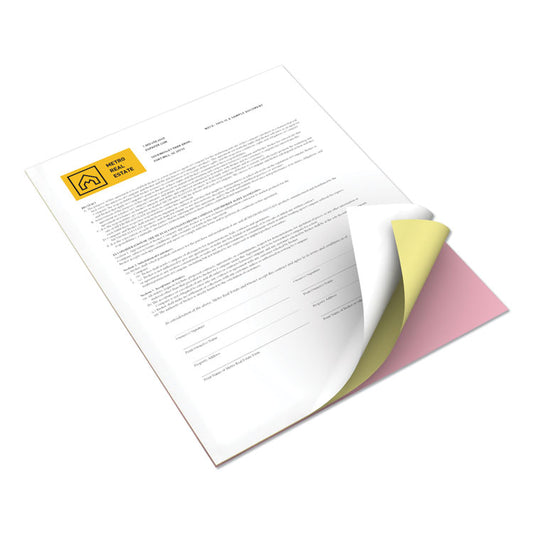 Revolution Carbonless 3-Part Paper, 8.5 x 11, White/Canary/Pink, 5,000/Carton
