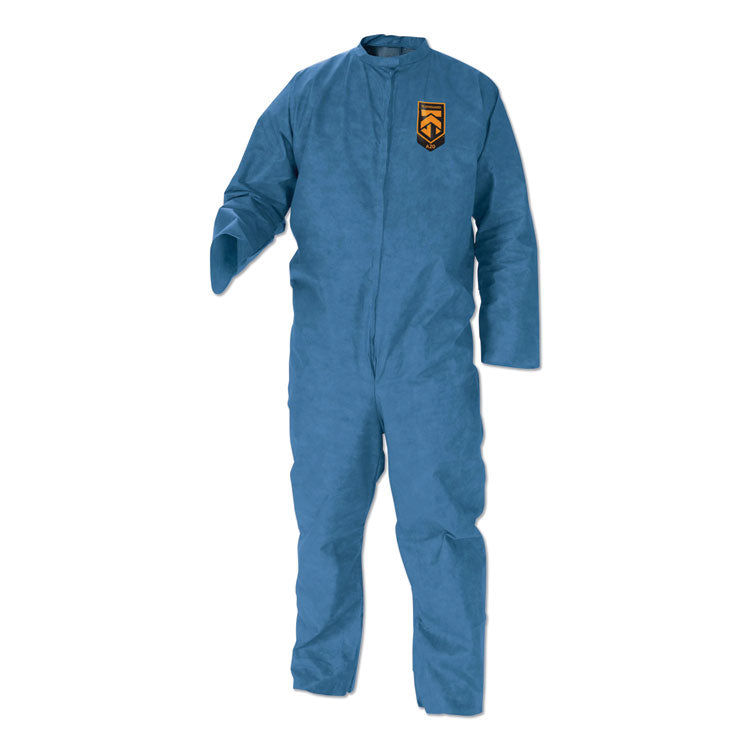 A20 Breathable Particle Protection Coveralls, Zip Front, Open Wrists and Ankles, 2X-Large, Blue, 24/Carton