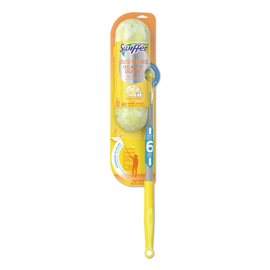 Heavy Duty Dusters with Super Extender Handle, 6 ft Handle, 1 Handle/4 Dusters, 4/Carton