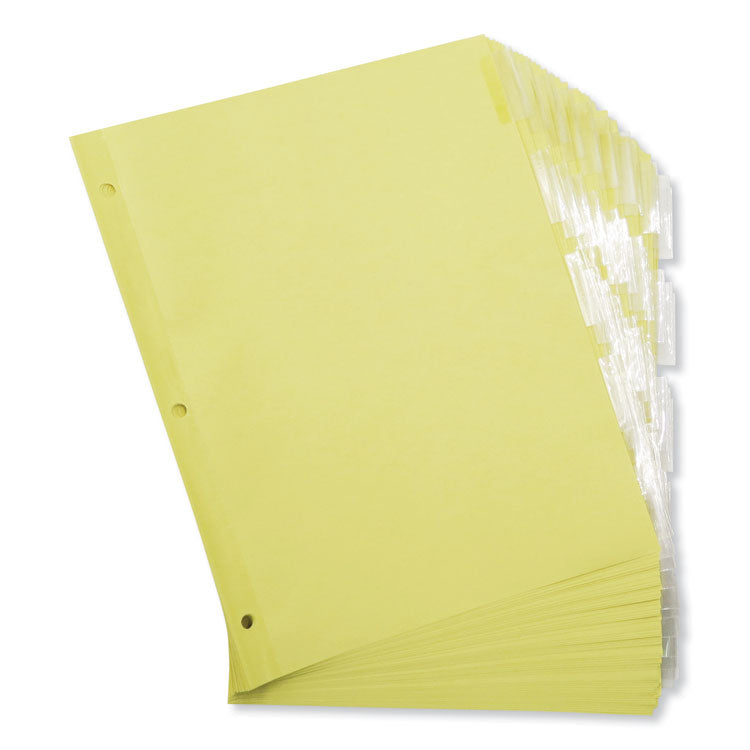Insertable Tab Index, 5-Tab, 11 x 8.5, Buff, Clear Tabs, 24 Sets