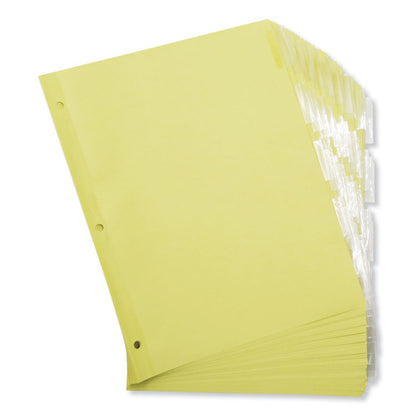 Insertable Tab Index, 5-Tab, 11 x 8.5, Buff, Clear Tabs, 24 Sets