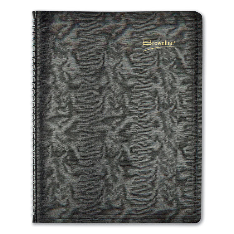Essential Collection Weekly Appointment Book in Columnar Format, 11 x 8.5, Black Cover, 12-Month (Jan to Dec): 2026
