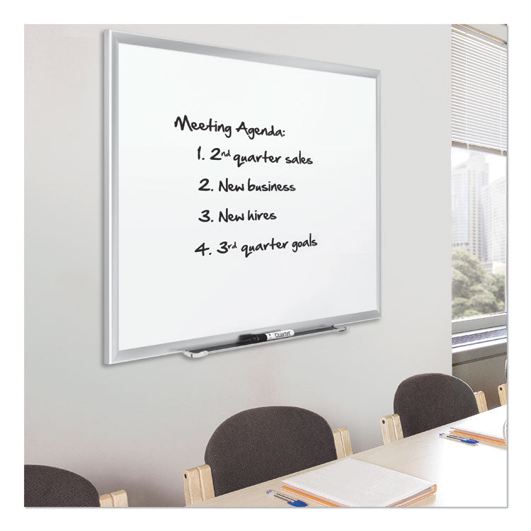 Classic Series Porcelain Magnetic Dry Erase Board, 72" x 48", White Surface, Satin Aluminum Frame