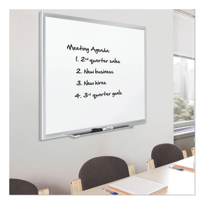 Classic Series Porcelain Magnetic Dry Erase Board, 72" x 48", White Surface, Satin Aluminum Frame