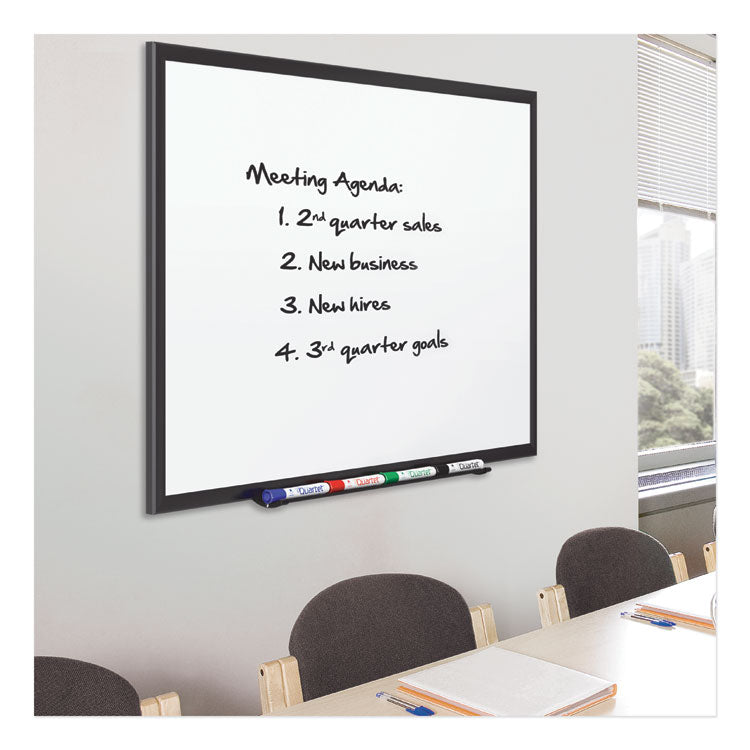 Classic Series Porcelain Magnetic Dry Erase Board, 48" x 36", White Surface, Black Aluminum Frame