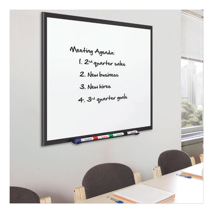 Classic Series Porcelain Magnetic Dry Erase Board, 48" x 36", White Surface, Black Aluminum Frame