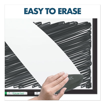 Classic Series Porcelain Magnetic Dry Erase Board, 60" x 36", White Surface, Black Aluminum Frame
