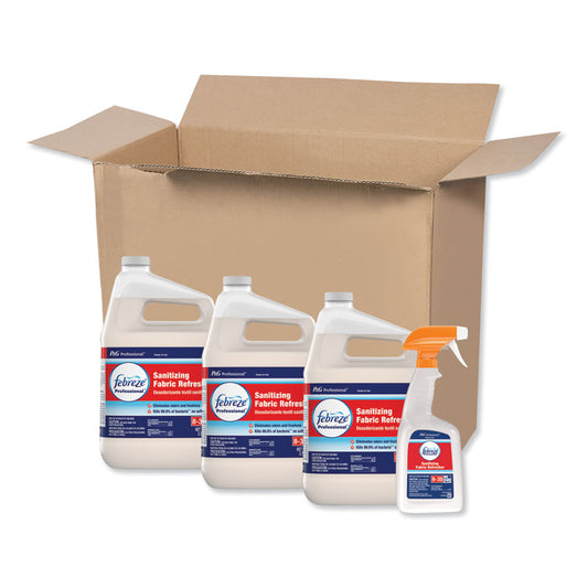 Professional Sanitizing Fabric Refresher, Light, 1 gal Bottle, Ready to Use, 3/Carton