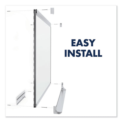 Prestige 2 DuraMax Magnetic Porcelain, 48" x 36", White Surface, Mahogany Finished Fiberboard/Plastic Frame