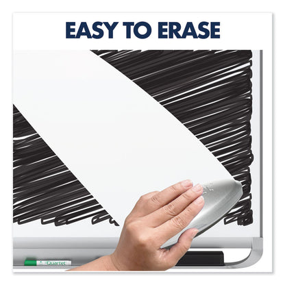 Prestige 2 DuraMax Magnetic Porcelain, 48" x 36", White Surface, Mahogany Finished Fiberboard/Plastic Frame