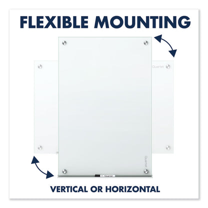 Infinity Magnetic Glass Marker Board, 48" x 36", White Surface