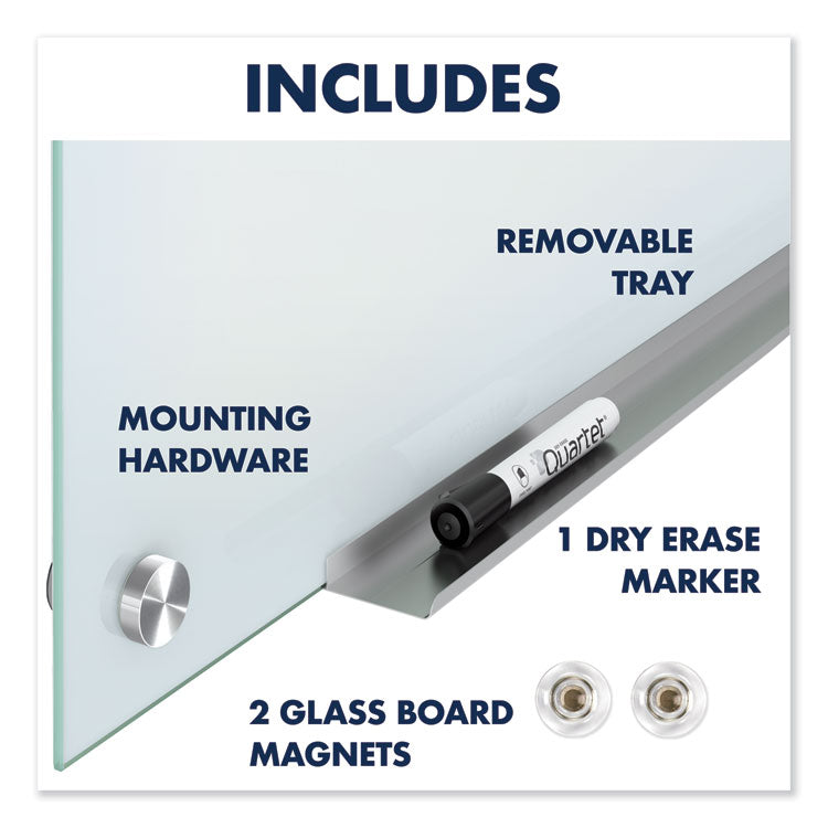 Infinity Magnetic Glass Marker Board, 48" x 36", White Surface