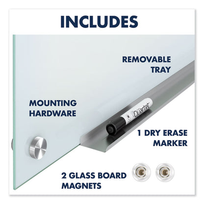 Infinity Magnetic Glass Marker Board, 48" x 36", White Surface