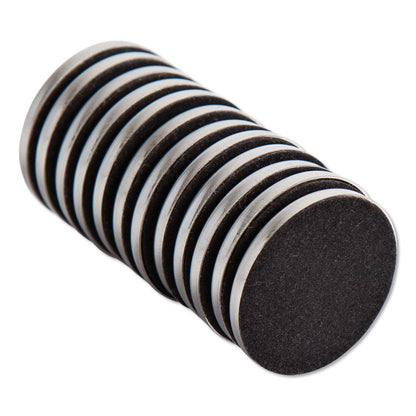 High Energy Magnets, Circles, 1.25" Diameter, Silver, 12/Pack