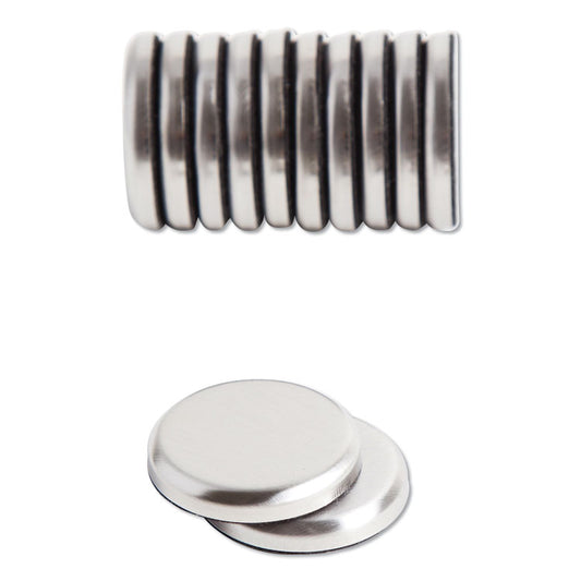 High Energy Magnets, Circles, 1.25" Diameter, Silver, 12/Pack