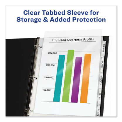 Print and Apply Index Maker Clear Label Sheet Protector Dividers with White Tabs, 5-Tab, 11 x 8.5, White, 1 Set