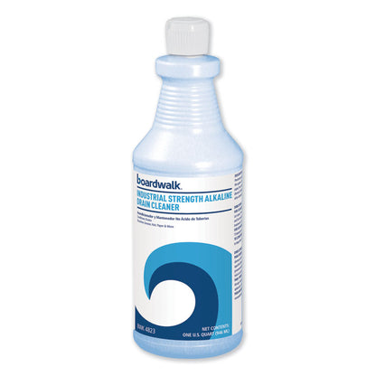 Industrial Strength Alkaline Drain Cleaner and Clog Remover, 32 oz Bottle, 12/Carton