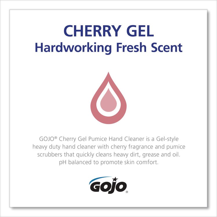 Cherry Gel Pumice Hand Cleaner, Cherry Scent, 1 gal, 2/Carton
