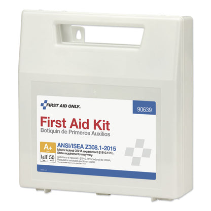 ANSI Class A+ First Aid Kit for 50 People, 183 Pieces, Plastic Case