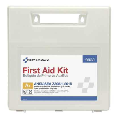 ANSI Class A+ First Aid Kit for 50 People, 183 Pieces, Plastic Case