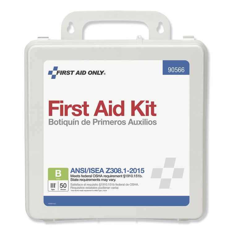 Bulk ANSI 2015 Compliant First Aid Kit, 199 Pieces, Plastic Case