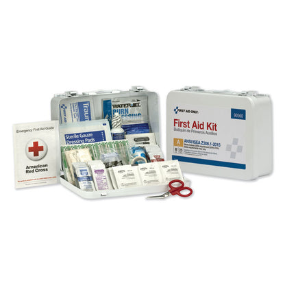 ANSI Class A Bulk First Aid Kit, 89 Pieces, Metal Case