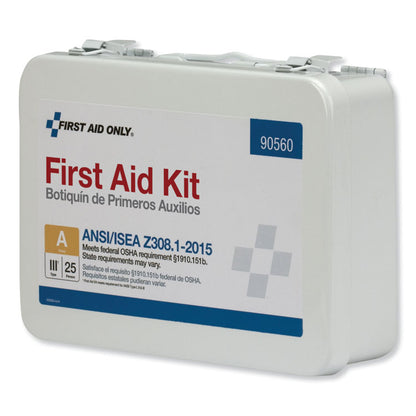 ANSI Class A Bulk First Aid Kit, 89 Pieces, Metal Case