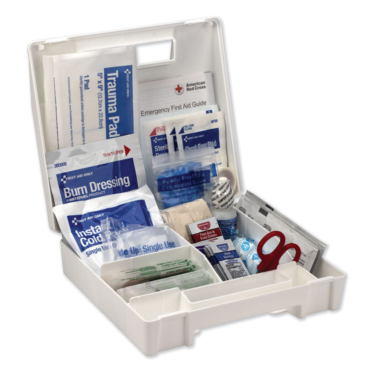 Bulk ANSI 2015 Compliant First Aid Kit, 89 Pieces, Plastic Case