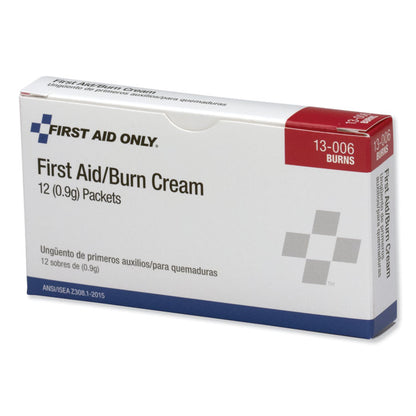 First Aid Kit Refill Burn Cream Packets, 0.1 g Packet, 12/Box