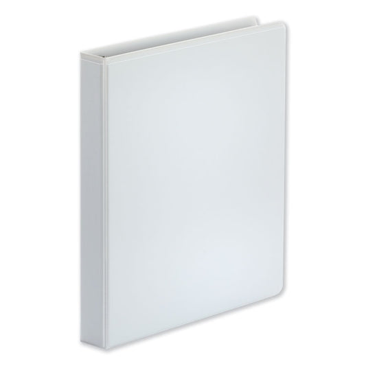 Deluxe Easy-to-Open D-Ring View Binder, 3 Rings, 1" Capacity, 11 x 8.5, White (Each)