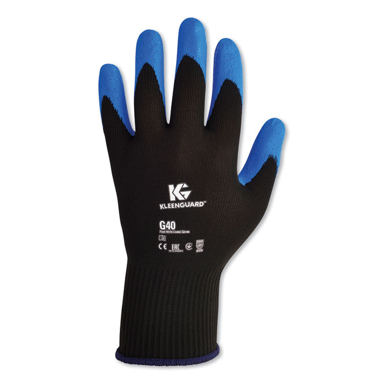 G40 Foam NITRILE Coated Gloves, EN388: 3121X, 9.84" Long, X-Large (Size 10), Blue/Black, 12 Pairs